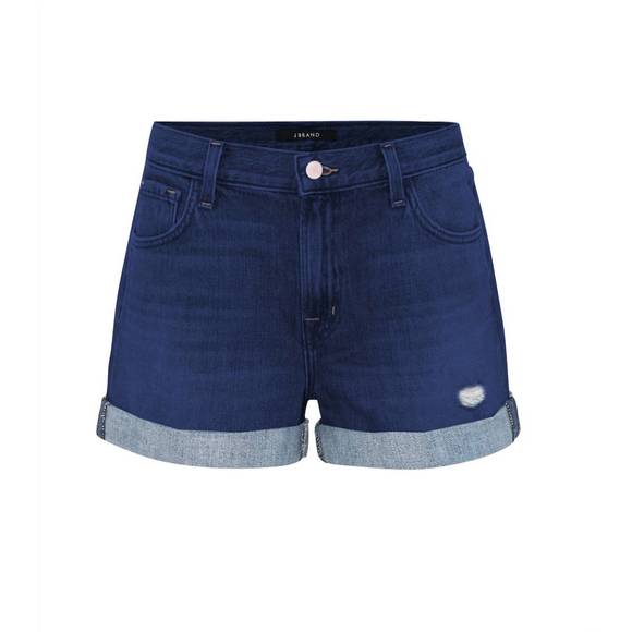 NEW J BRAND johnny mid rise shorts in blue - Picture 1 of 1